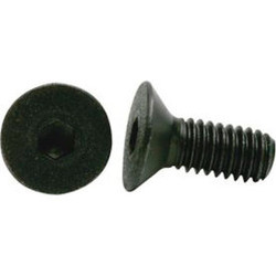 10-24 x 1/2" Flat Socket Cap Screw - Steel - Black Oxide - UNC - Pkg of 100 - US