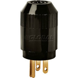 Bryant 5965B TECHSPEC Straight Blade Plug 15A 125V Black