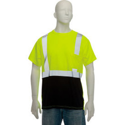 OccuNomix Class 2 Classic Black Bottom T-Shirt with Pocket Yellow 5XL LUX-SSETPB