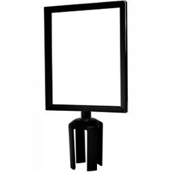Tensabarrier Steel Sign Frame 8-1/2""Wx11""H Black