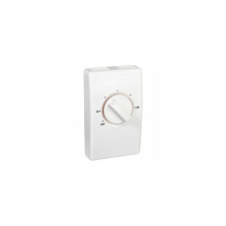 Wall Mount Line Voltage Thermostat Double Pole White