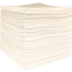 Global Industrial Oil Only Sorbent Pads Heavyweight 15""W x 18""L White 100/Pack