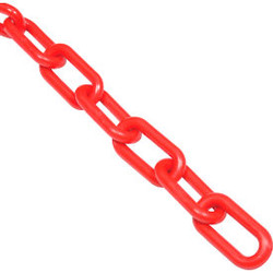 Global Industrial Plastic Chain Barrier 1-1/2""x50'L Red