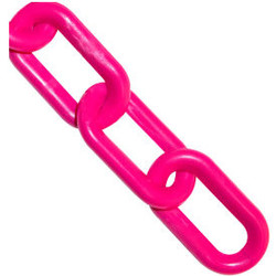 Global Industrial Plastic Chain Barrier 1-1/2""x50'L Safety Pink