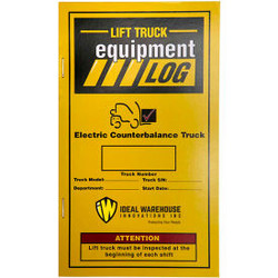 Replacement Log Book 70-1065-1 for Ideal Warehouse Electric Counterbalance Forkl