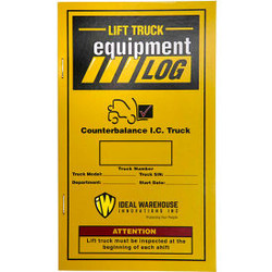 Replacement Log Book 70-1065 for Ideal Warehouse Propane Counterbalance Forklift