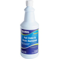 Global Industrial Pet Odor & Stain Remover 1 Quart Bottle 6/Case