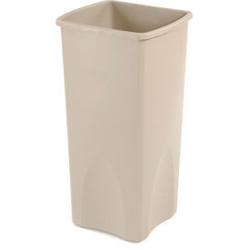 23 Gallon Square Rubbermaid Waste Receptacle - Beige