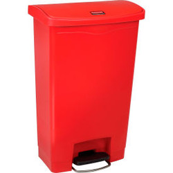 Rubbermaid Slim Jim 1883566 Plastic Step On Container Front Step 13 Gallon - Red