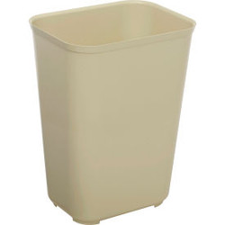 Rubbermaid 10 Gallon Fire Resistant Fiberglass Wastebasket - Beige