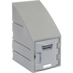 Remcon Plastics 1-Tier 1 Door Modular Plastic Locker 12""W x 15""D x 23""H Gray