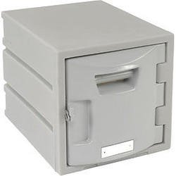Remcon Plastics 1-Tier 1 Door Modular Plastic Locker 12""W x 15""D x 12""H Gray