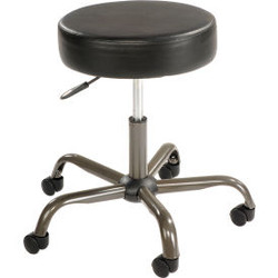 Interion Antimicrobial Medical Stool - Vinyl - Black