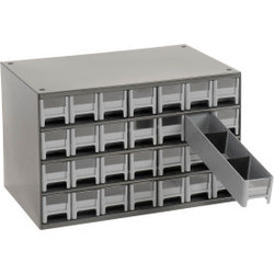 Akro-Mils Steel Small Parts Storage Cabinet 19228 - 17"W x 11"D x 11"H w/ 28 Gra