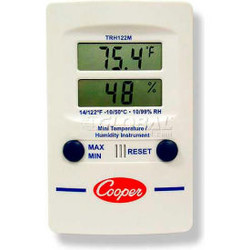 Cooper Mini Wall Thermometer Trh122m-0-8 Digital Temperature & Humidity Dual Dis