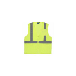 ERB Aware Wear S363P ANSI Class 2 Economy Mesh Safety Vest Zipper Closure L Lime