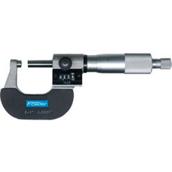 Fowler 52-224-001-1 0-1"" Mechanical Outside Micrometer W/Digital Counter & Ratc