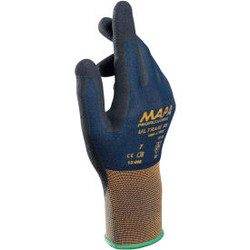 MAPA Ultrane 500 Grip & Proof Nitrile Palm Coated Gloves Lt Weight 1 Pair Size 1
