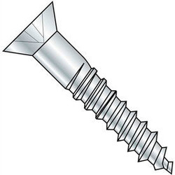 #4 x 1/2"" Wood Screw - Phillips Flat Head - Steel - Zinc Plated - Pkg of 100