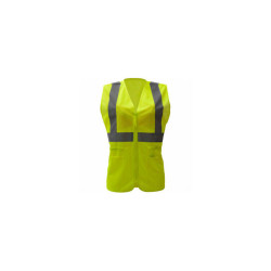 GSS Safety 7803, Class 2, Ladies Hi-Vis Safety Vest, Lime, S/M