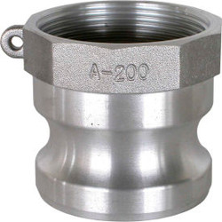 3"" Aluminum Camlock Fitting - Male Coupler x FPT Thread