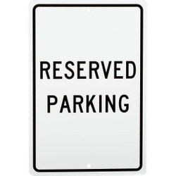 Aluminum Sign - Reserved Parking - .063"" Thick TM5H