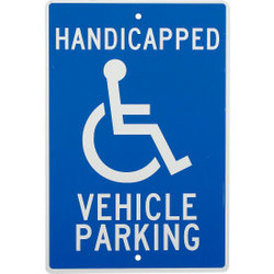 Aluminum Sign - Handicapped Vehicle Parking - .063"" Thick TM10H