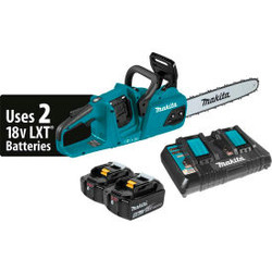 Makita XCU07PT 18V X2 (36V) LXT 14"" Cordless Brushless Chain Saw Kit W/2 5.0Ah