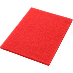 Global Industrial 14"" x 20"" Buffing Pad Red 5 Per Case