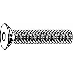 Sim Supply ScktFltHdScrw,Steel,#4-40,1/4"L,PK100  U07415.011.0025