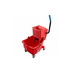 Carlisle Foodservice Mop Bucket and Wringer,Red,6 1/2 gal 3690805