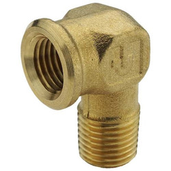 Parker 90 Street Elbow, Brass, 3/8 x 1/2 in 1202P-6-8