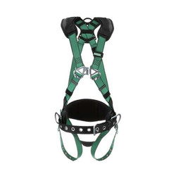 Msa Safety Full Body Harness,V-FORM,M 10197364