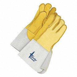 Bdg Leather Gloves,Gauntlet Cuff,M 64-1-1065C-10