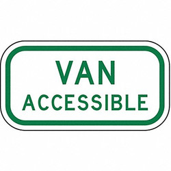Lyle Van Accessible Parking Sign,6" x 12" R7-8A-12HA