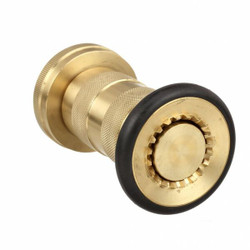 Moon American Fire Hose Nozzle,Twist,Brass 520-2011