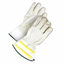 Bdg Leather Gloves,Gauntlet Cuff,M 60-1-1283-M