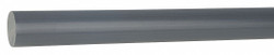 Sim Supply Plastic Rod,PVC Type 1,1"Dia,4ftL,Gray  22JM45