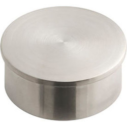 Lavi Industries End Cap Flush for 1.5"" Tubing Satin Stainless Steel