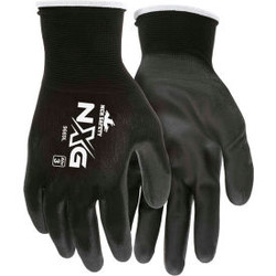 MCR Safety 9669M Economy PU Coated Work Gloves 13-Gauge Black Medium 12 Pairs