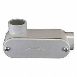 Cantex Conduit Outlet Body,PVC,Trade Size 1/2in 5133660