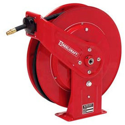 Reelcraft PW7650 OHP 3/8""x50' 4500 PSI Spring Retractable Pressure Wash Hose Re