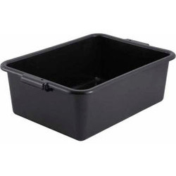 Winco PL-7K - Dish Box Black 21-1/2""D x 15-3/4""W x 7-1/4""H NSF