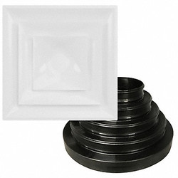 American Louver Ceiling Diffuser,Square,6 to 14" Duct  STR-C-W-NRD
