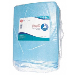 Dynarex Disposable Underpads,30x30In,105 g,PK100 1347