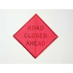 Road Closed Ahead Traffic Sign,36" x 36"