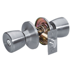 Master Lock Knob Lockset,Tulip Style,Satin Nickel TU0115KA4S