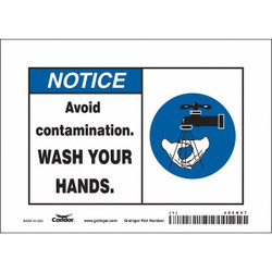 Condor Safety Sign,5 in x 7 in,Vinyl 485N97