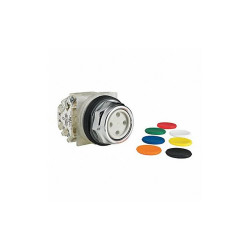 Schneider Electric PshButn,Blk,Blu,Grn,Org,Red,Wht,Ylw,DPDT 9001KR1UH2