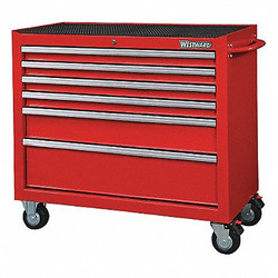 Westward Rolling Tool Cabinet, Red,Heavy Duty 32H852